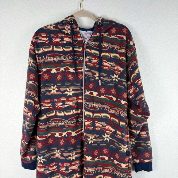 SAVAGE x Fenty FOREVER SAVAGE HOODED ONESIE Trendy Patterned Jumpsuit - Picture 3 of 10